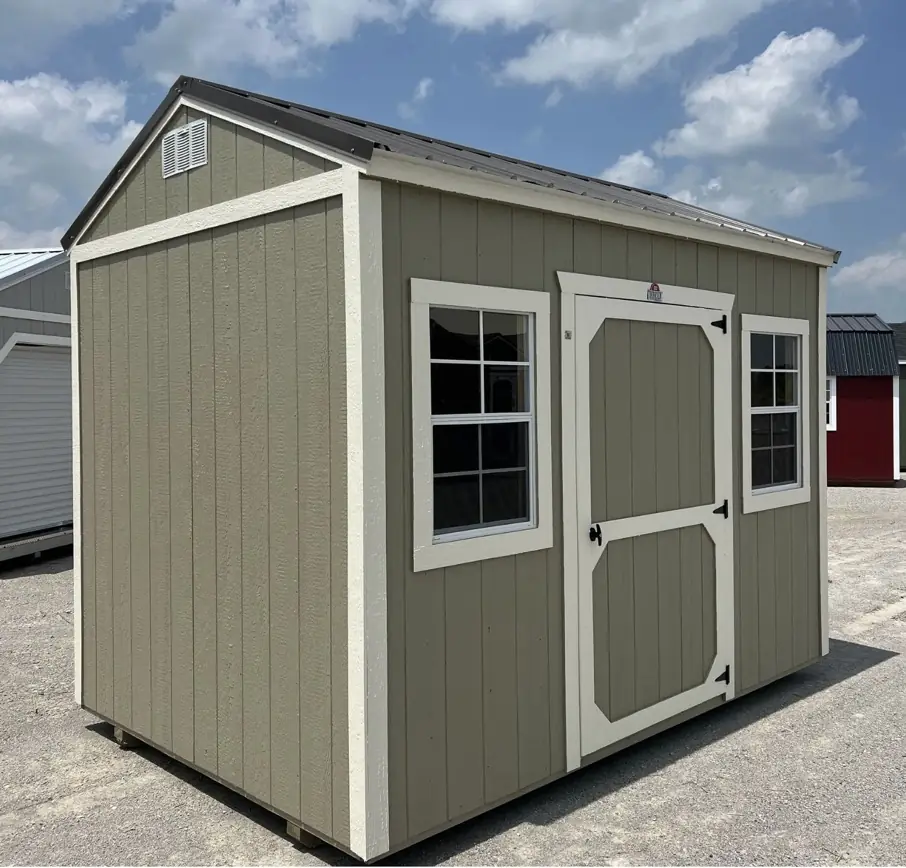 12x16 Derksen Lofted Barn (12×16 ft) — lofted barn from Larkin's Portable Buildings